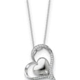 thumbnail image 1 of Sterling Silver & Cz In My Heart 18In Necklace Made China qsx244, 1 of 4