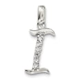 thumbnail image 1 of Sterling Silver Cz Letter I Initial Pendant Made In India qc6525i, 1 of 5