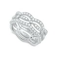 thumbnail image 1 of Sterling Silver Cz Multi-Row Eternity Ring for Women and Teens - Size 9, 1 of 7