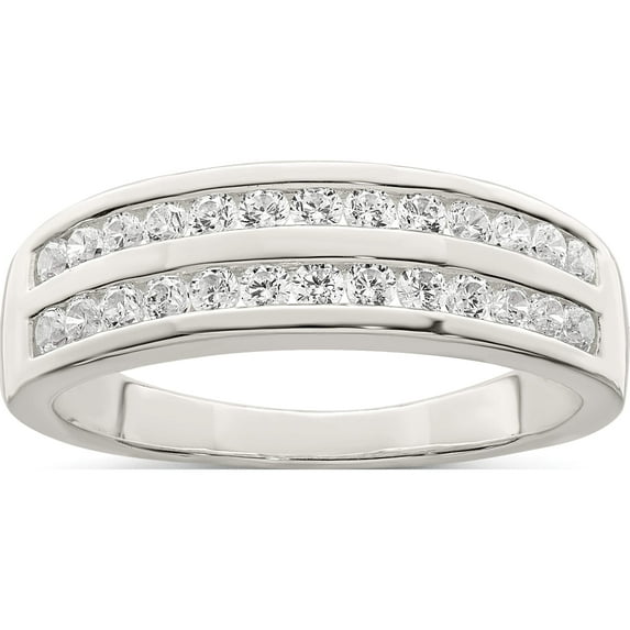 Sterling Silver Cz Ring (Size 7) Made In Thailand qr7246-7