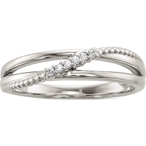 Sterling Silver Cz Ring (Size 8) Made In Thailand qr6723-8