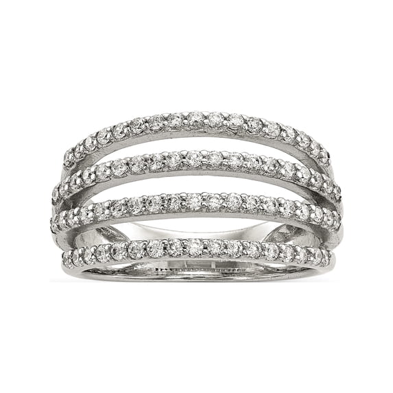 Sterling Silver Cz Ring (Size 8) Made In Thailand qr6736-8