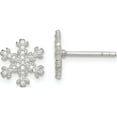 thumbnail image 1 of Sterling Silver Cz Snowflake Post Earrings Made In Thailand qe14653, 1 of 5