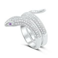 thumbnail image 1 of Sterling Silver Cz Wrap Around Snake Ring for Women and Teens - Size 7, 1 of 7