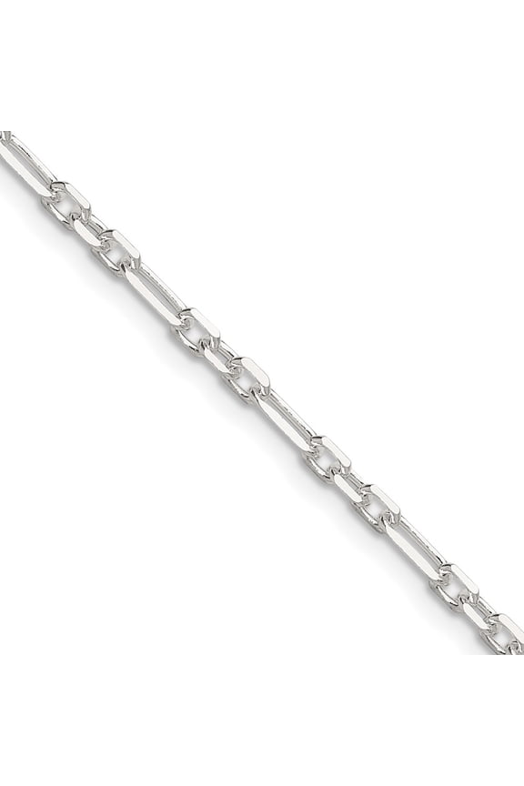 Sterling Silver D/C 3mm 3 Short Plus 1 Long Cable Link Chain