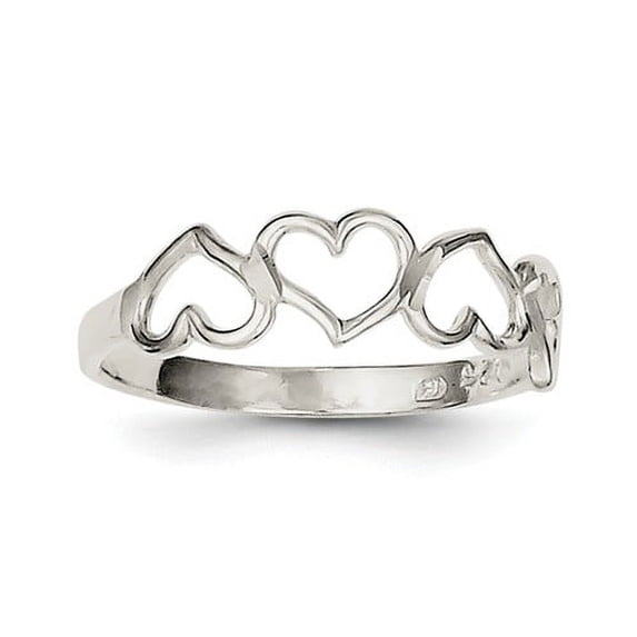 Sterling Silver D/C Heart Ring QR108