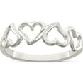 thumbnail image 1 of Sterling Silver D/C Heart Ring (Size 8) Made In United States qr108-8, 1 of 5