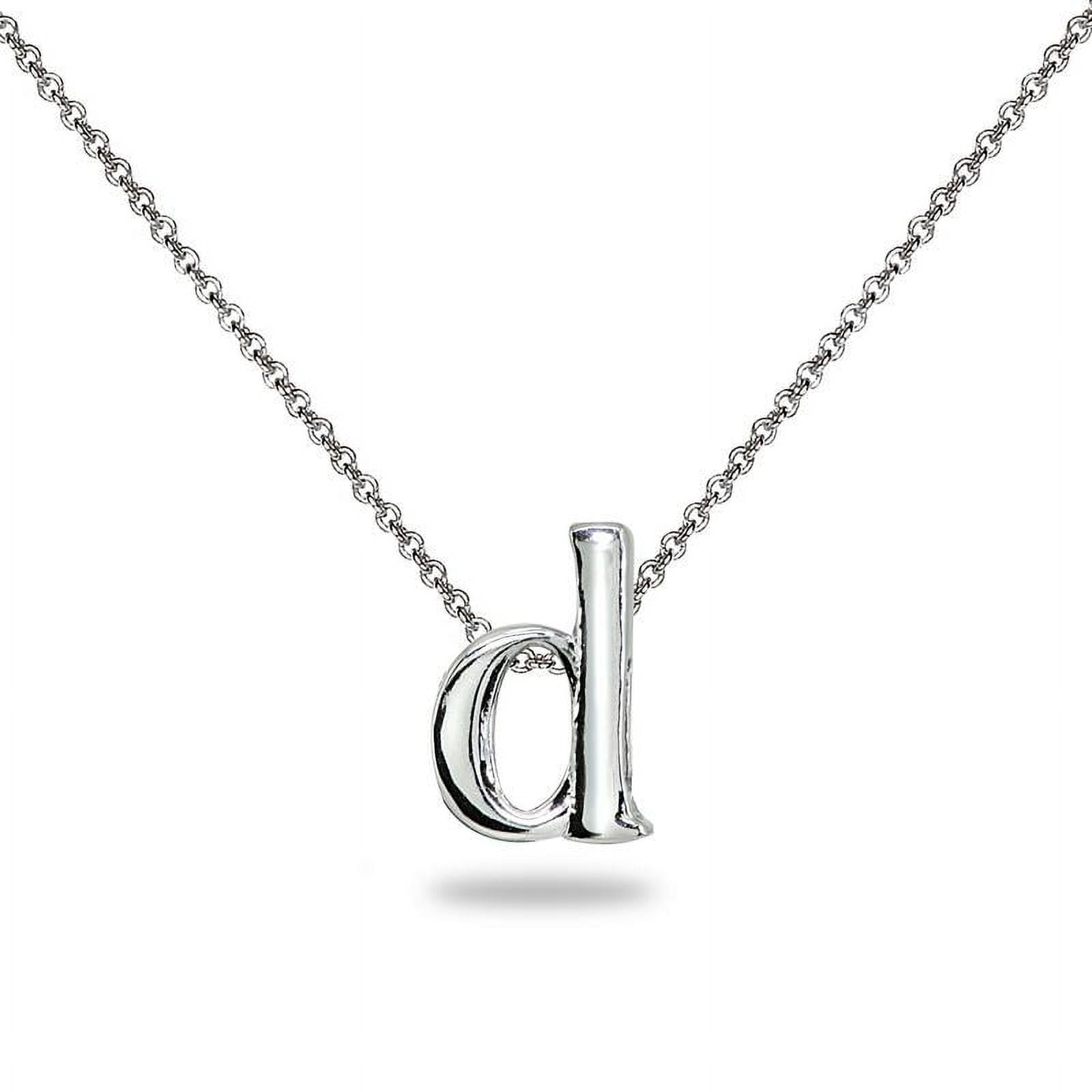 Silver D Letter Necklace | Royal Chain Group