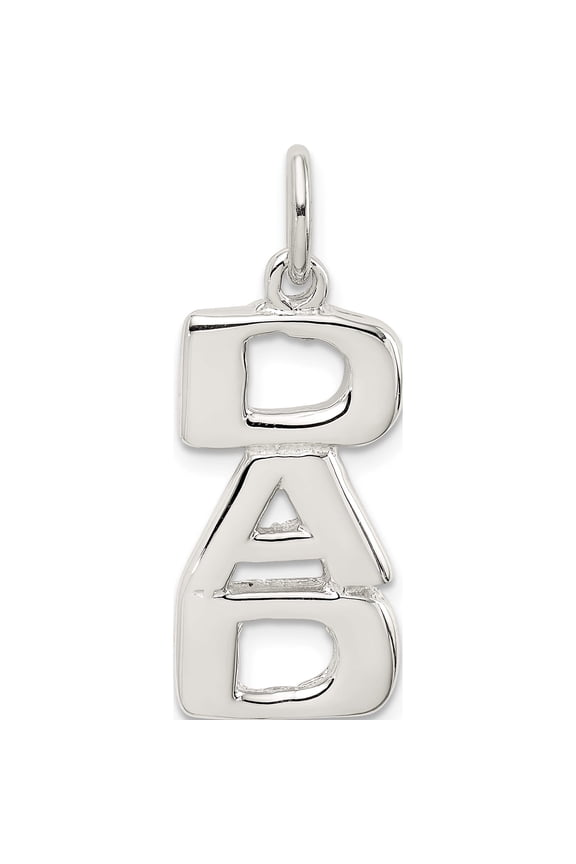 Sterling Silver Dad Charm Made In United States qc1590