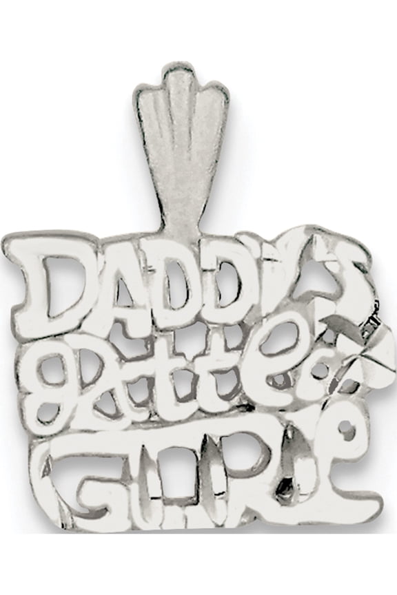 Sterling Silver Daddy's Little Girl Charm (19 X 17) Made In India qc3072
