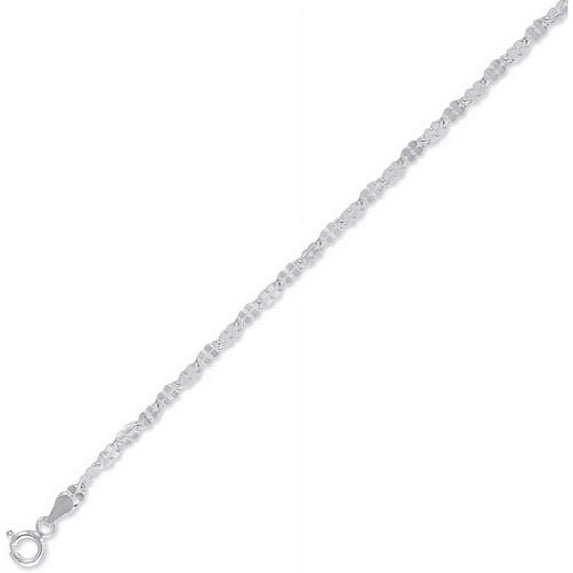 Sterling Silver Daisy Chain Necklace, 20 inches