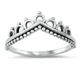 thumbnail image 1 of Sterling Silver Decorated V Shape Ring Size 6, 1 of 3
