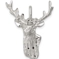 thumbnail image 1 of Sterling Silver Deer Head Charm (29 X 22) Made In United States qc1785, 1 of 6