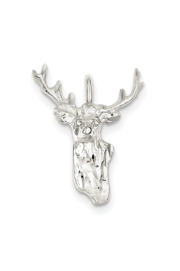 FJC Finejewelers Sterling Silver Deer Head Charm