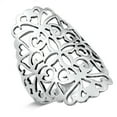 thumbnail image 1 of Sterling Silver Delicate Filigree Statement Ring Size 8, 1 of 3