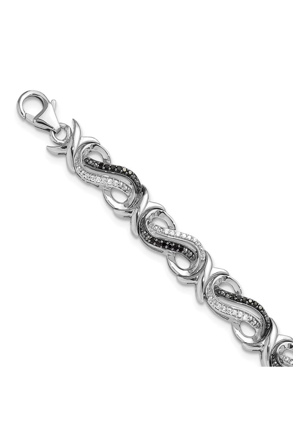Sterling Silver Diamond Bracelet