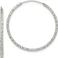 thumbnail image 1 of Sterling Silver Diamond Cut 1.5X28mm Endless Hoop Earrings (28.3 X 28.5) Made In India qe14100, 1 of 5