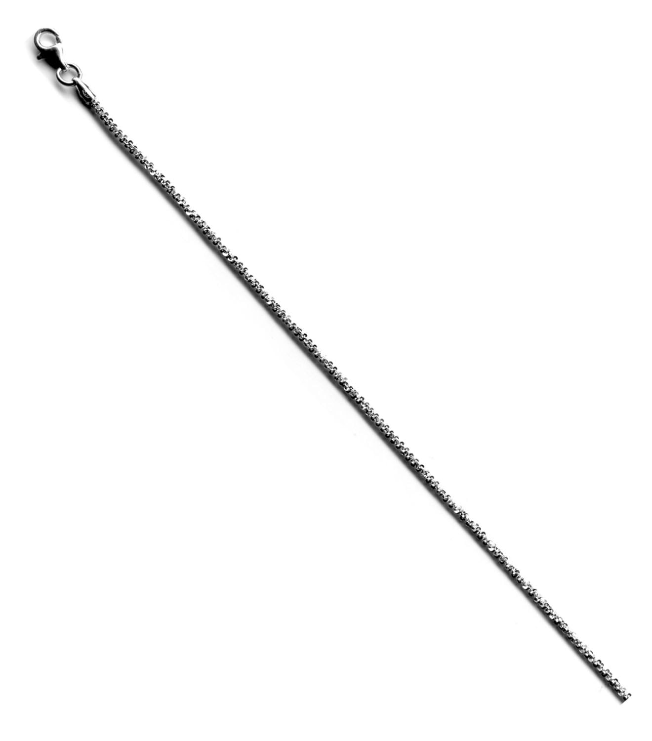 Sterling Silver Diamond-Cut 2.5mm Sparkle Roc Chain, 18"
