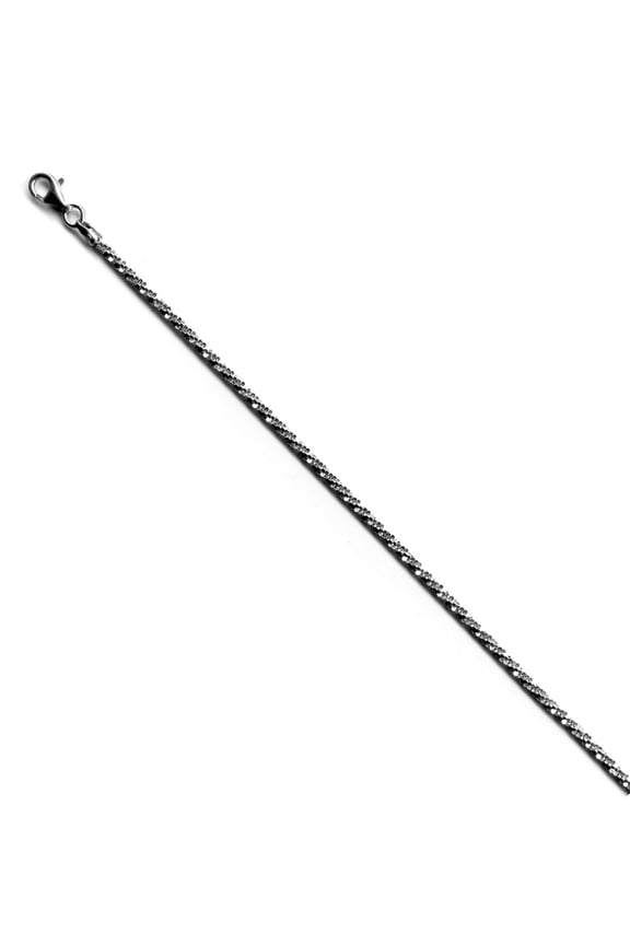 Sterling Silver Diamond-Cut 2.8mm Sparkle Roc Chain, 30"