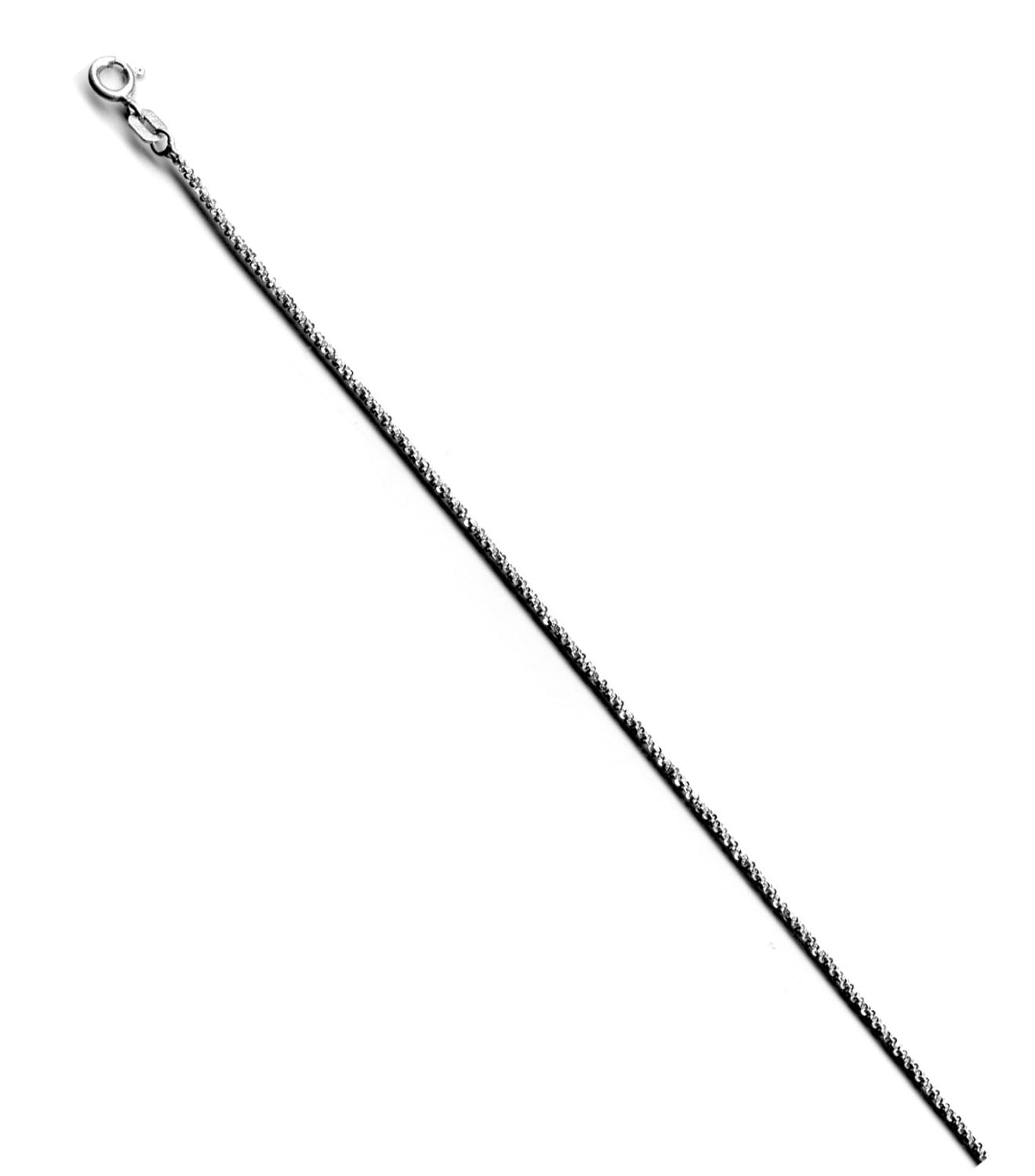 Sterling Silver Diamond-Cut 2mm Sparkle Roc Chain, 22"
