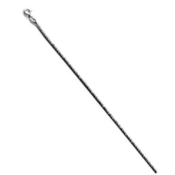 Sterling Silver Diamond-Cut 2mm Sparkle Roc Chain, 30"