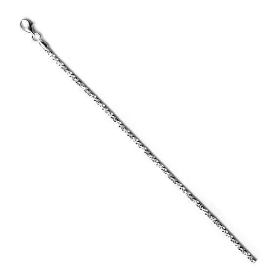 Sterling Silver Diamond-Cut 3.2mm Sparkle Roc Chain, 18"