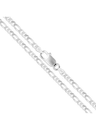 Ladies Stainless Steel Necklace Chain, Chain for Men Silver, Cable Chain,  2.4mm Silver Chain Necklace 16-26 Inches