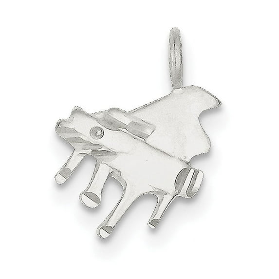 Sterling Silver Diamond Cut Grand Piano Pendant (24 X 15) Made In India qc4777