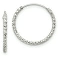 thumbnail image 1 of Sterling Silver Diamond Cut Hoop Earrings, 1 of 3