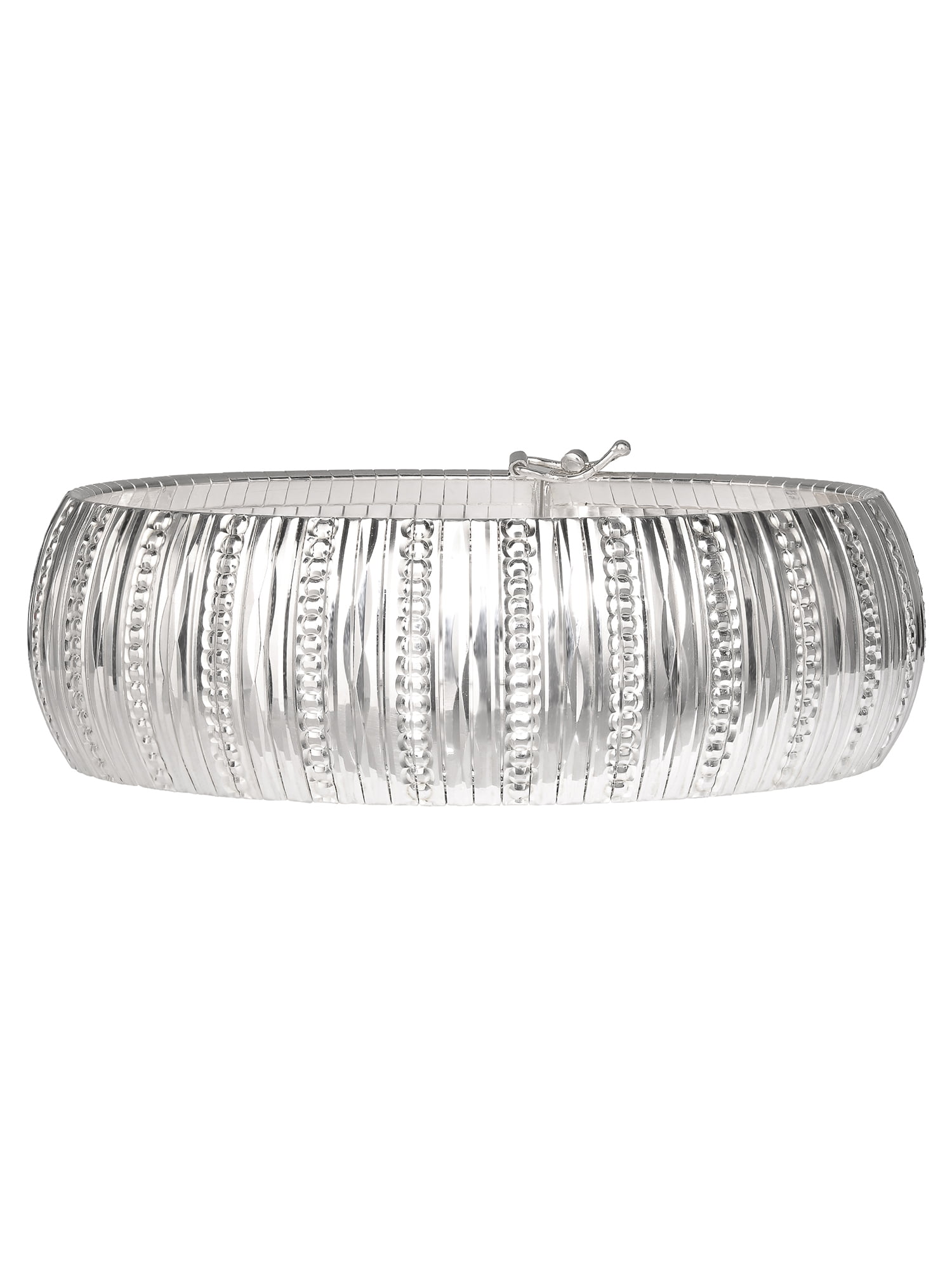 Sterling Silver Oxidized Matte Bali Oval Men's Bracelet Length: 9 - Walmart .com