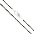thumbnail image 1 of Sterling Silver Diamond-Cut Oxidized Rope Chain 1.5mm 925 Antiqued Necklace 26" Jewelry Female, 1 of 5
