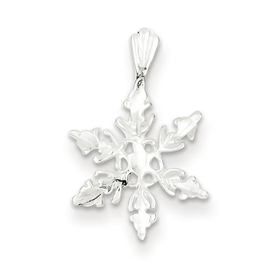 Sterling Silver Diamond Cut Snowflake Pendant