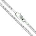 thumbnail image 1 of Sterling Silver Diamond-Cut Wheat Chain 2mm Solid 925 Spiga Necklace 30" Jewelry Female Unisex, 1 of 5