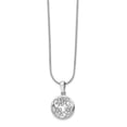 thumbnail image 1 of Sterling Silver Diamond Flower Necklace - Size 18, 1 of 1
