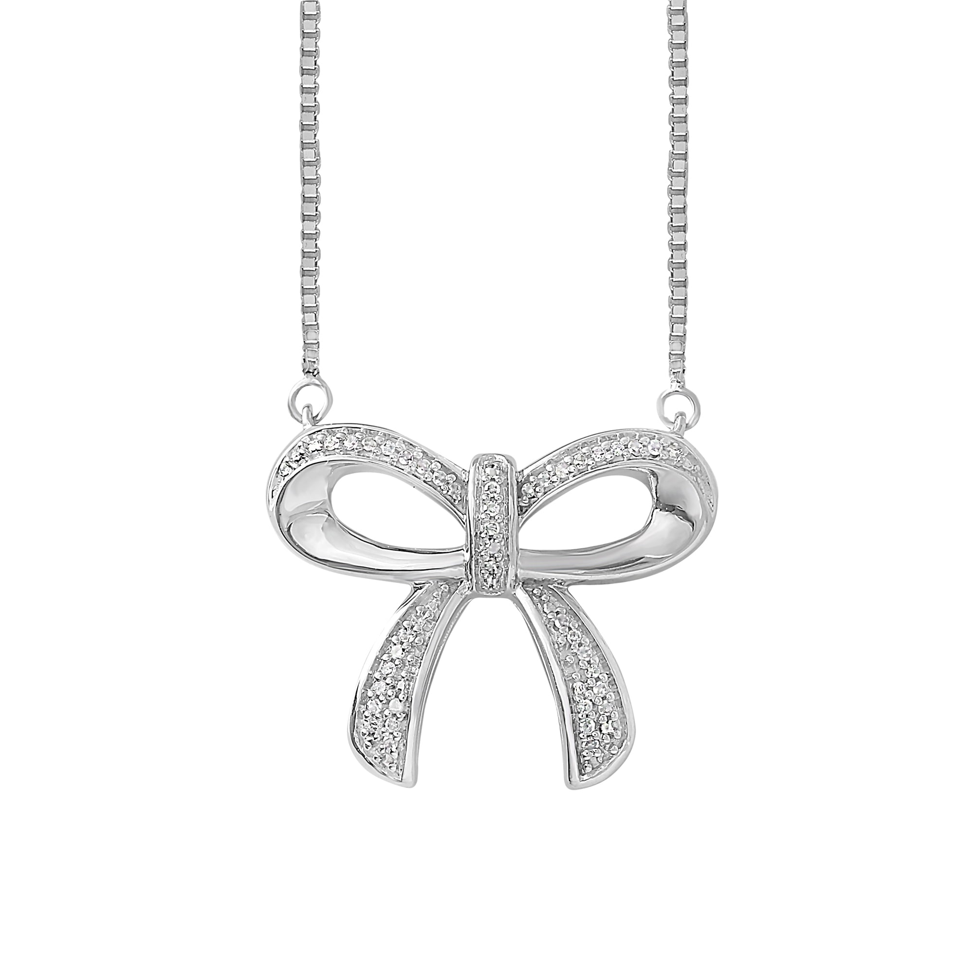 Sterling Silver Diamond Necklace
