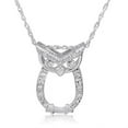 thumbnail image 1 of Sterling Silver Diamond Owl Pendant - Necklace, 1 of 1