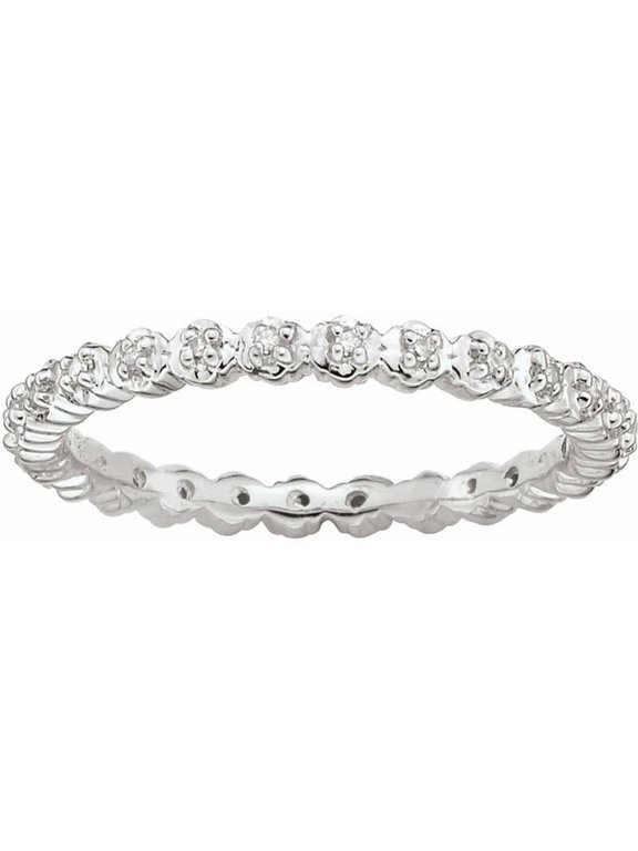 Sterling Silver Diamond Ring