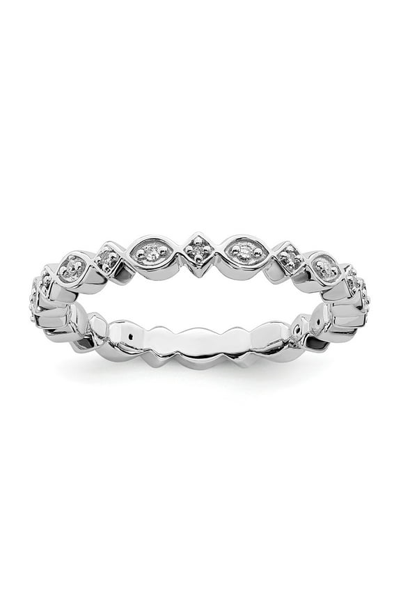 Sterling Silver Diamond Ring