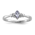 thumbnail image 1 of Sterling Silver Diamond and Tanzanite Ring Size 8, 1 of 1