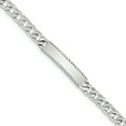 thumbnail image 1 of Sterling Silver 8in D/C Engravable Men's Curb Link IN Bracelet, 1 of 3
