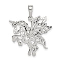 thumbnail image 1 of Sterling Silver Diamond-cut Unicorn Pendant, 1 of 2