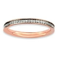 thumbnail image 1 of Sterling Silver & Diamonds Pink-plated Ring, 1 of 8