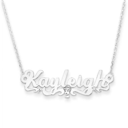 Sterling Silver Disney Cinderella Nameplate with 16 Chain