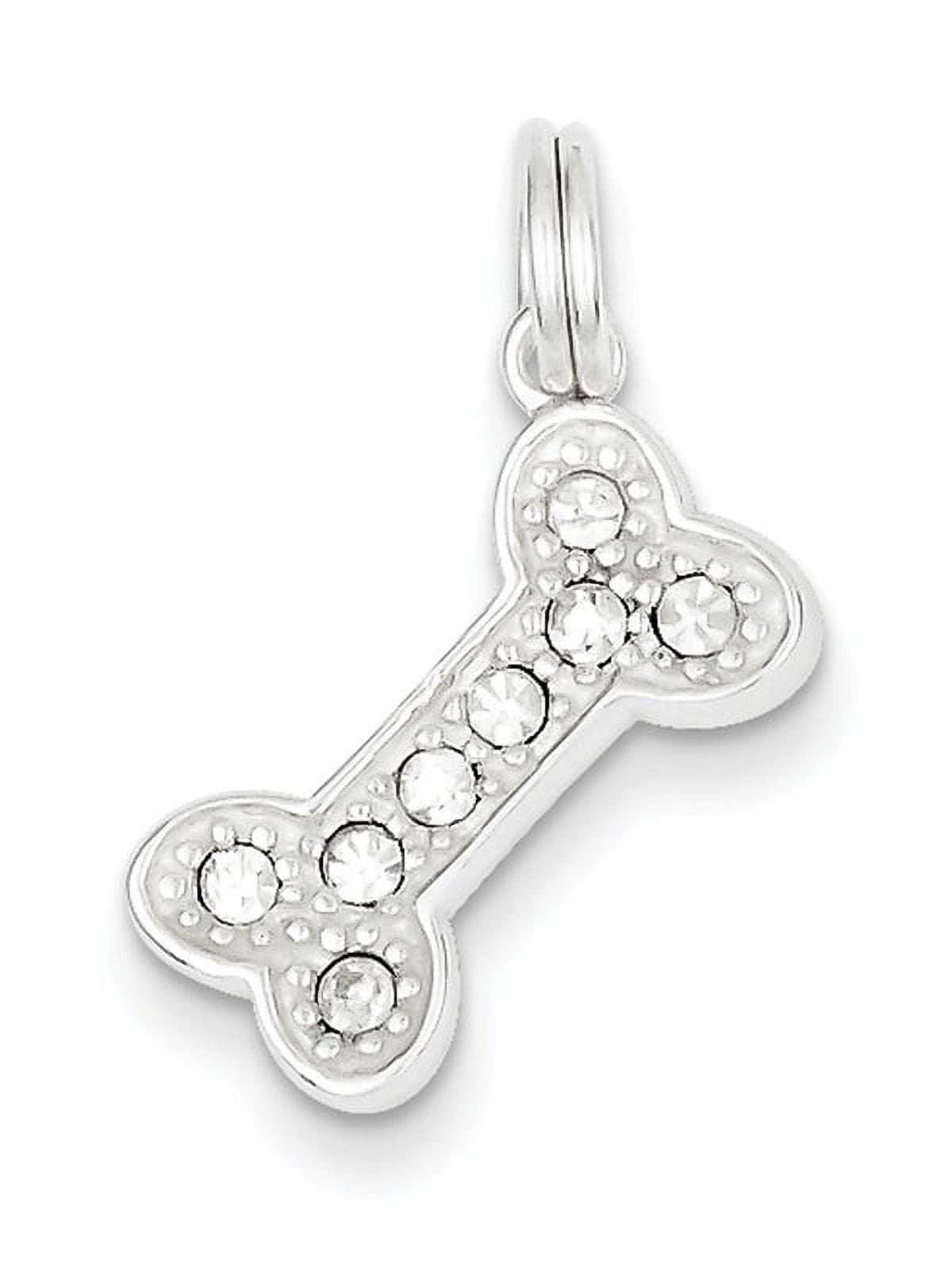 Sterling silver dog bone charm cheap