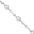 thumbnail image 1 of Sterling Silver Dog Bones And Paws Bracelet (7.5 X 9) Made In India qg2416-7.5, 1 of 5