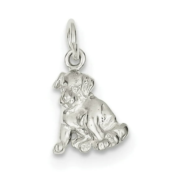 Sterling Silver Dog Charm QC922
