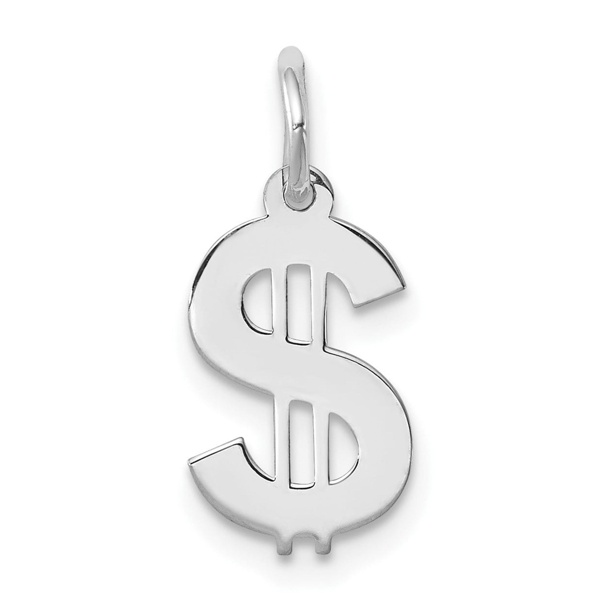 Tiny 925 Sterling Silver Dollar Sign Charm - Mini Dangle Pendant In Gift Box
