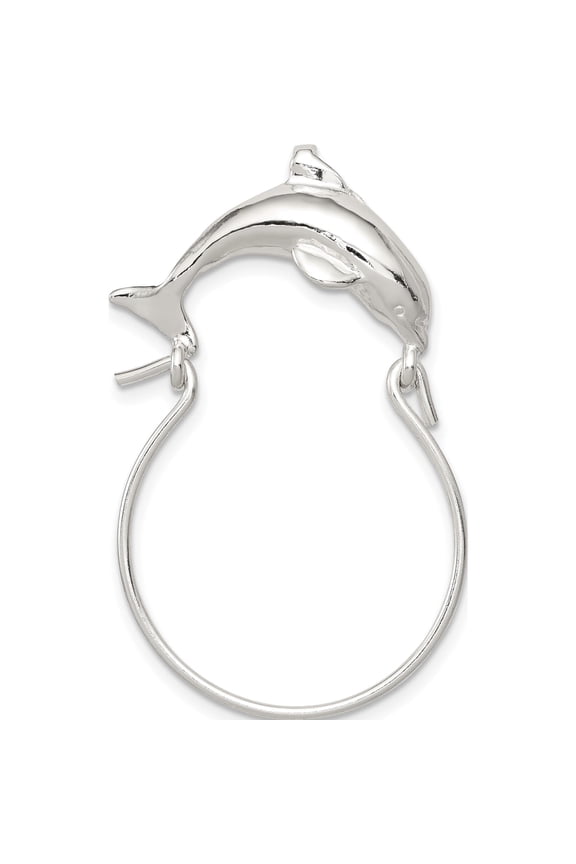 Sterling Silver Dolphin Charm Holder