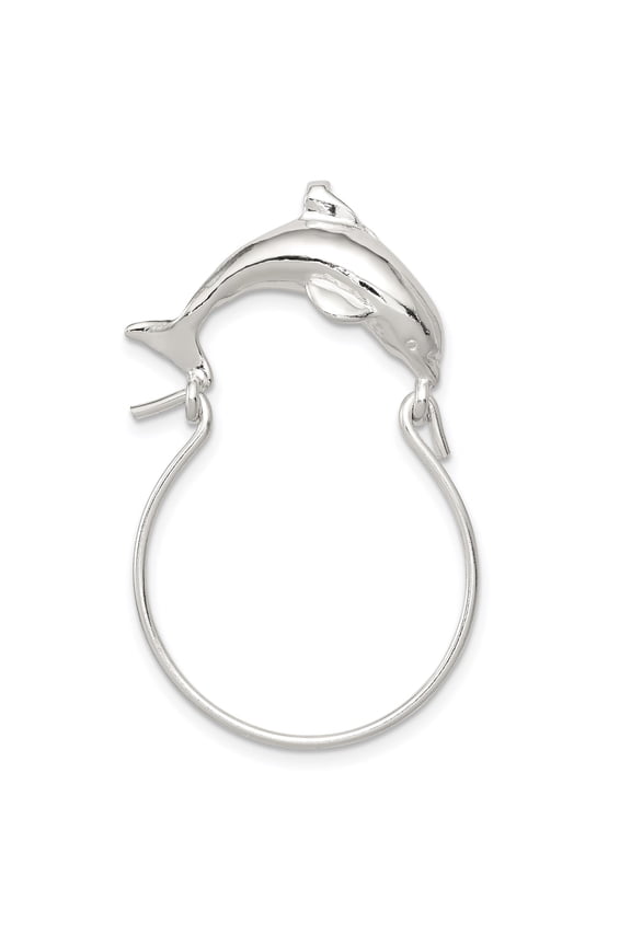 Sterling Silver Dolphin Hoop Earrings for Women and Teens, Nautical Marine Life Jewelry with Coastal Style for Casual and Beachwear Outfits
