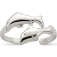 thumbnail image 1 of Sterling Silver Dolphin Toe Ring Made In Thailand qr1943, 1 of 5